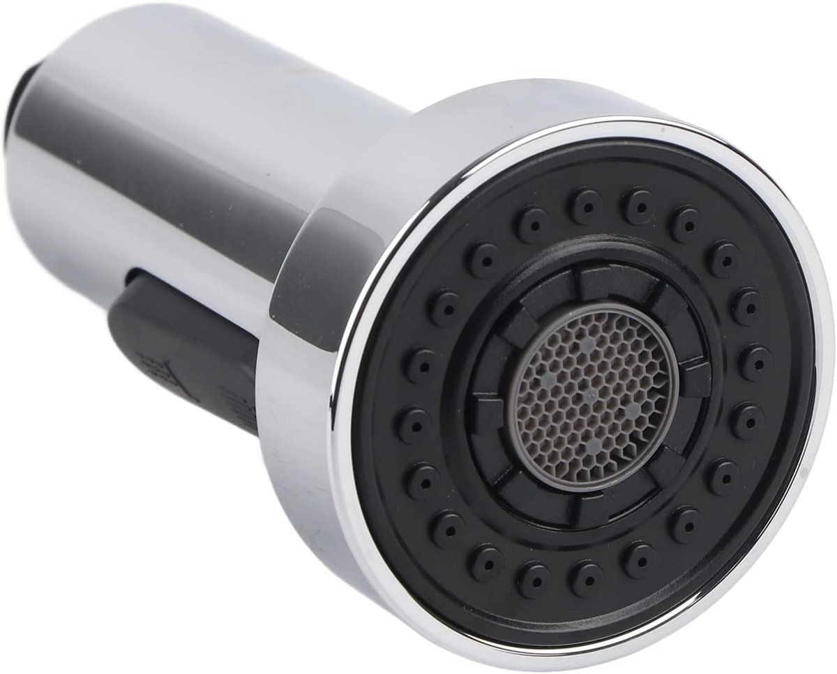 SnelShoppen - Pull Out Spray Head voor Keukenkranen - Vervangende Kraanmond voor Keuken of Badkamer - 1/2" Aansluiting - Bubbels en Regenfunctie
