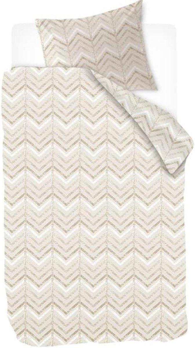 SnelShoppen - Wells Dekbedovertrek 1-Persoons 140x200/220 cm + 1 Kussensloop - Katoen, Luxe, Trendy, Comfortabel, Ideaal voor Slaapkamer, Feest, Logee