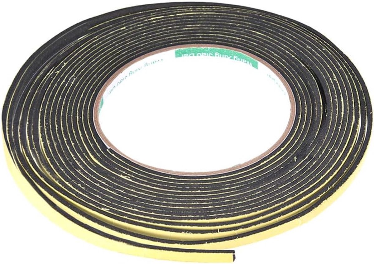 SnelShoppen - Foam Seal Tape 5mm breed, 1mm dik, 16.4m zelfklevende strips voor isolatie, afdichting en geluiddemping - Ideaal voor thuis, tuin en hob