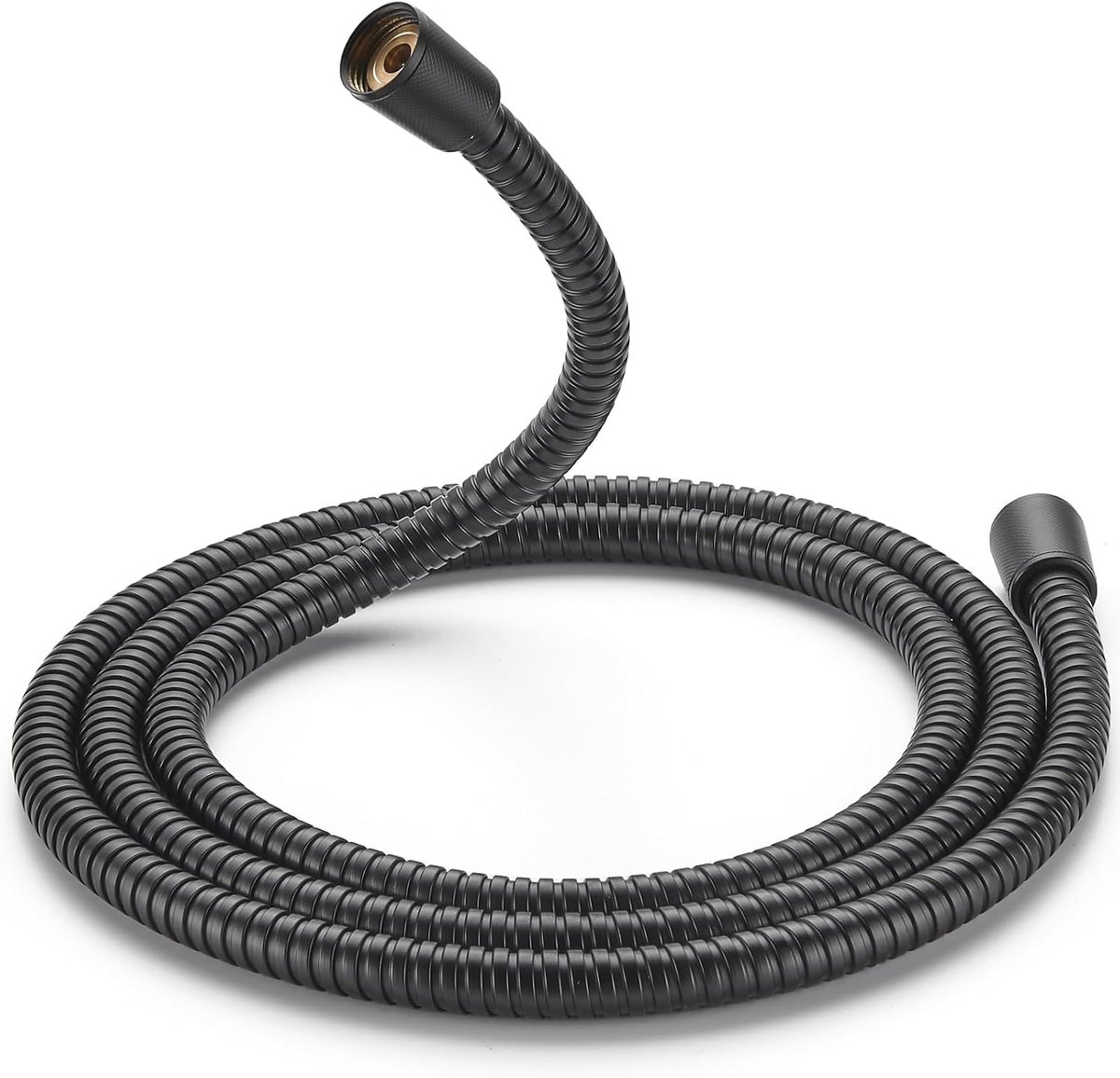 SnelShoppen - Douche Slang 1.5 m met Kink Bescherming, Universeel RVS, Handdouche Slang voor Badkamer, Keuken, Tuin, Camper, Zwart