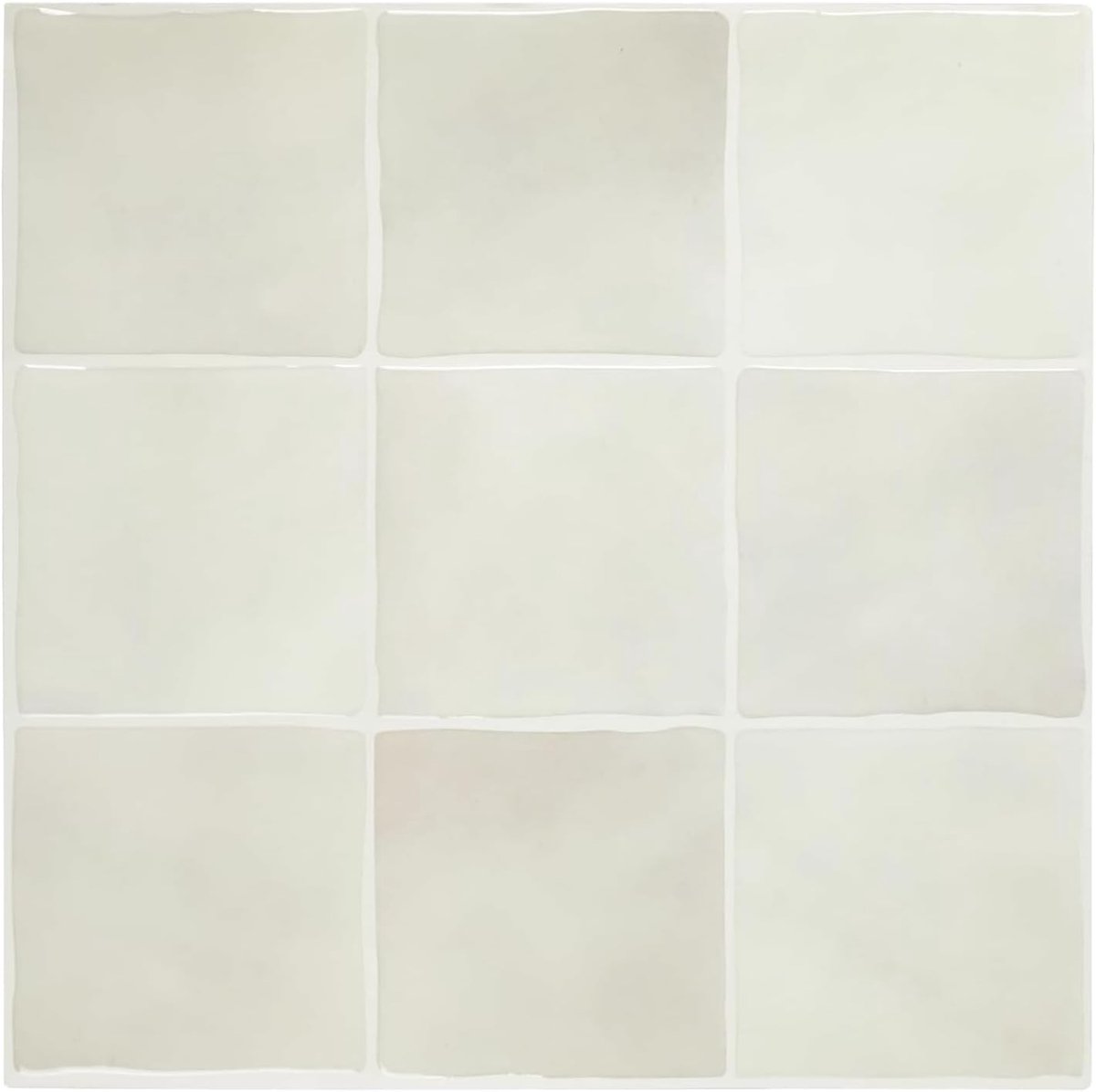 SnelShoppen - 10 Stuks Zelfklevende Tegelstickers, Beige Wanddecoratie, 30.5 x 30.5 cm, Voor Keuken en Badkamer, Modern Design, 0.94 m²