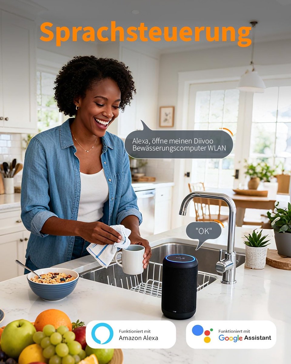SnelShoppen - WiFi Irrigatie Computer met 2 Uitgangen, Messing Aansluitingen, 12 Timetabellen, Slimme Tuin Timer, Compatibel met App, Alexa en Google,
