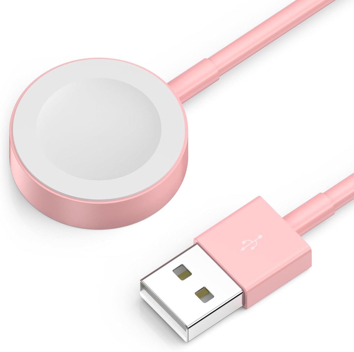 SnelShoppen - Snel Opladen voor iWatch - USB Magnetische Oplader - Compatibel met Series 9/8/7/6/SE/5/4/3/2/1 Ultra - 1m - Roze - Snellere en Veilige