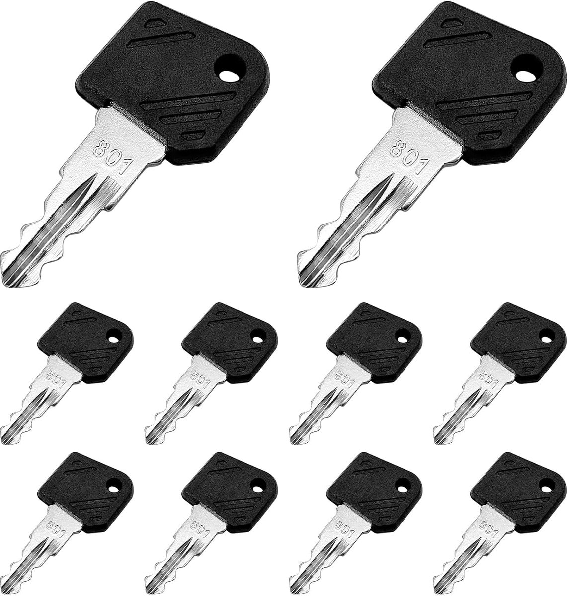SnelShoppen - Set van 10 Stapelbare Sleutels 801 voor Elektrische Heftrucks, Palletwagens, Linde ANT Modellen, Hoogwaardige Gereedschap voor Industrie