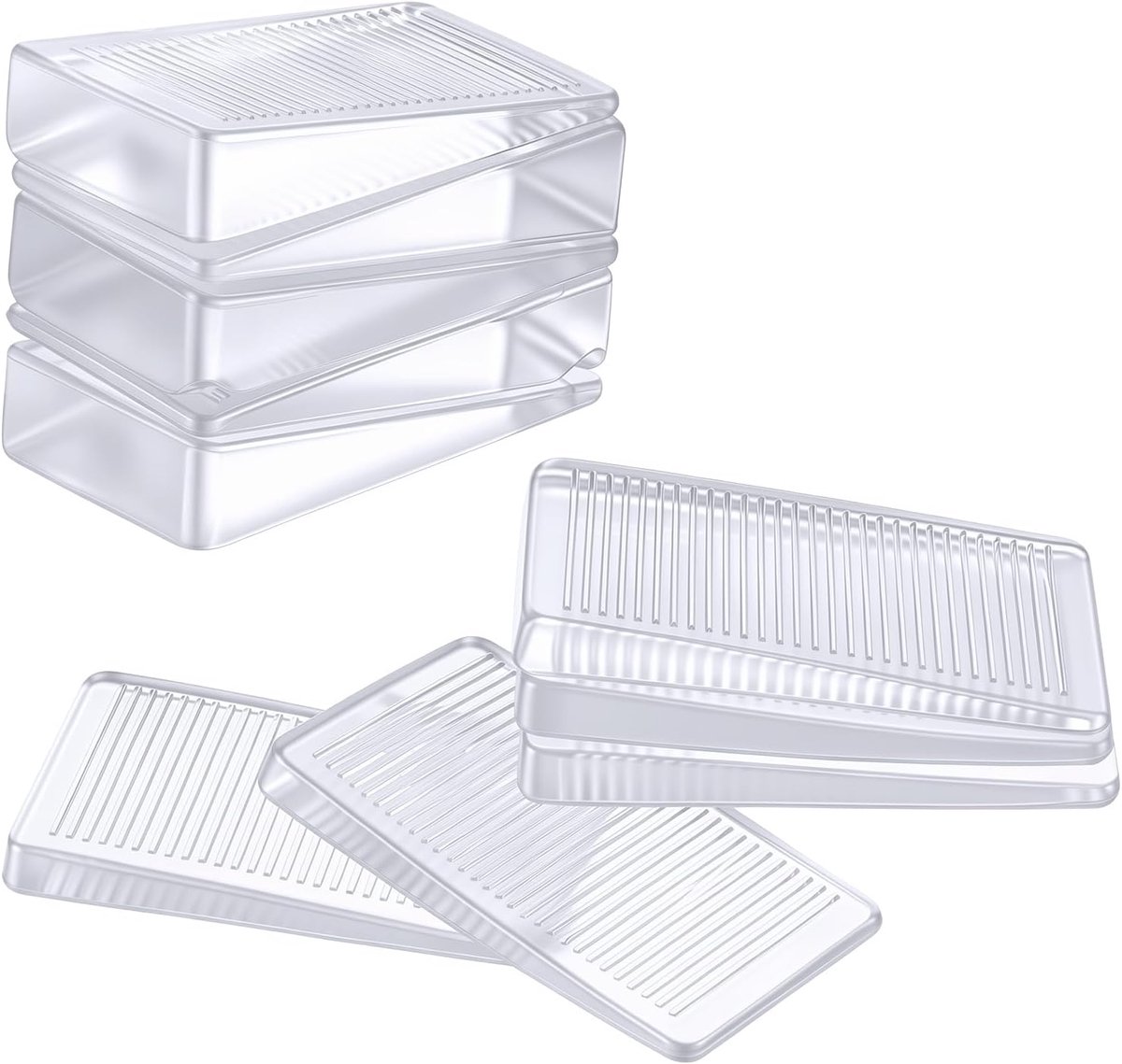 SnelShoppen - 10 Stuks Deurstoppers Vloer Compensatie Pads - Rubber Antislip Wedges Voor Meubels - Hoogte Verstelbaar - Voor Tafel, Kast, Boekenkast,