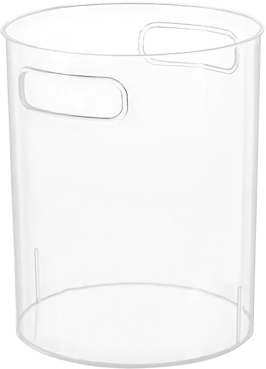 SnelShoppen - Transparante Plastic Prullenbak, Afvalbak voor Keuken, Badkamer en Kantoor, Compact en Lichtgewicht, 10 Liter, Ideaal voor Huis, Tuin en