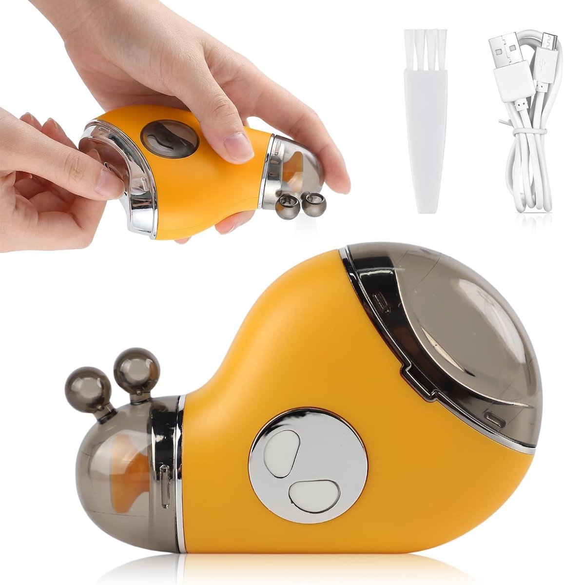 SnelShoppen - Elektrische Nagelknipper 2-in-1, 3 Snelheden, LED Licht, Geschikt voor Kinderen, Volwassenen en Ouderen, Oranje, Nagelverzorging, Trimme