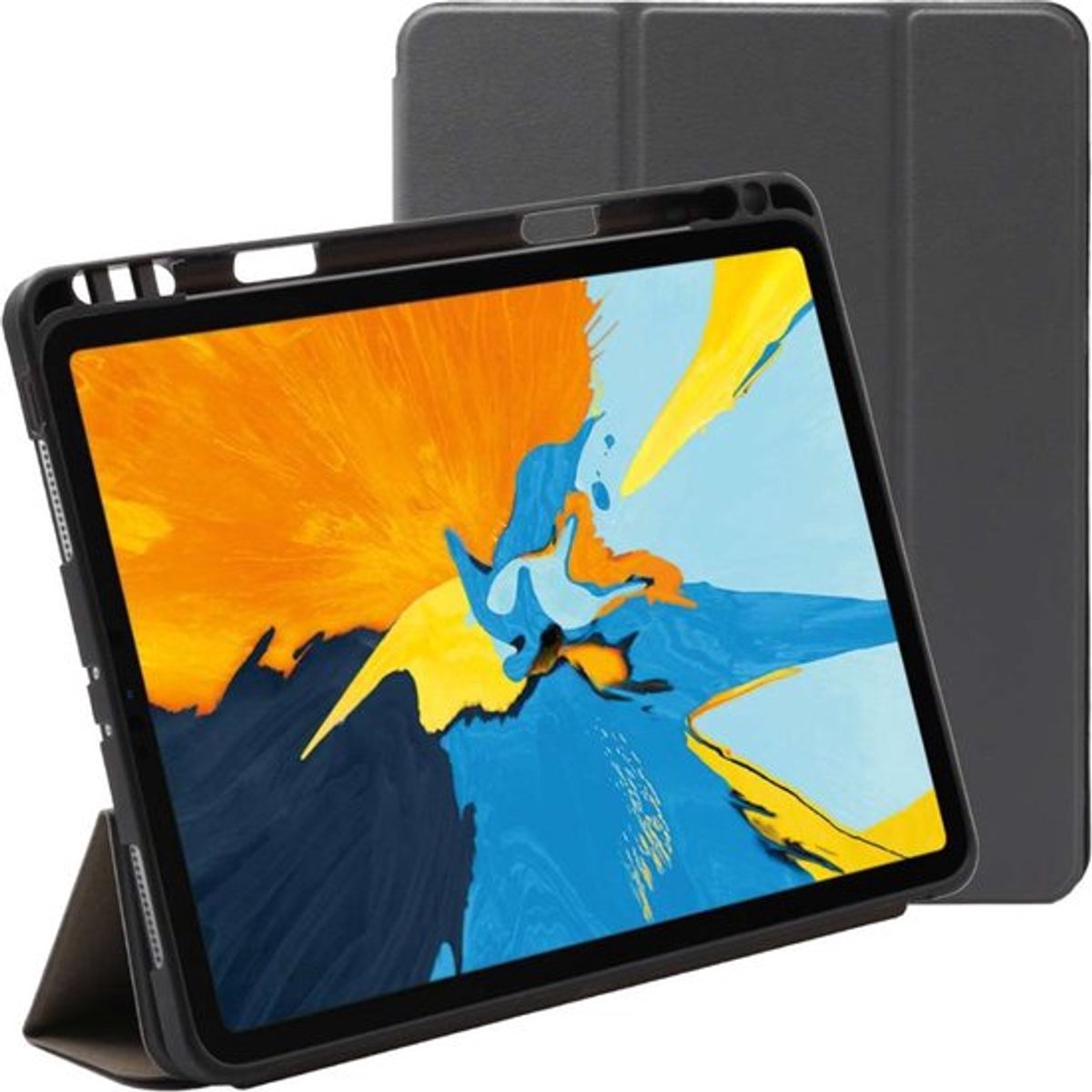 ebestStar - Hoes geschikt voor iPad Pro 11 (2022, 2021, 2020, 2018) Apple, Slanke PU Lederen Etui met Pennenhouder, Automatische Slaap/Wake, SmartCase hoesje, Grijs