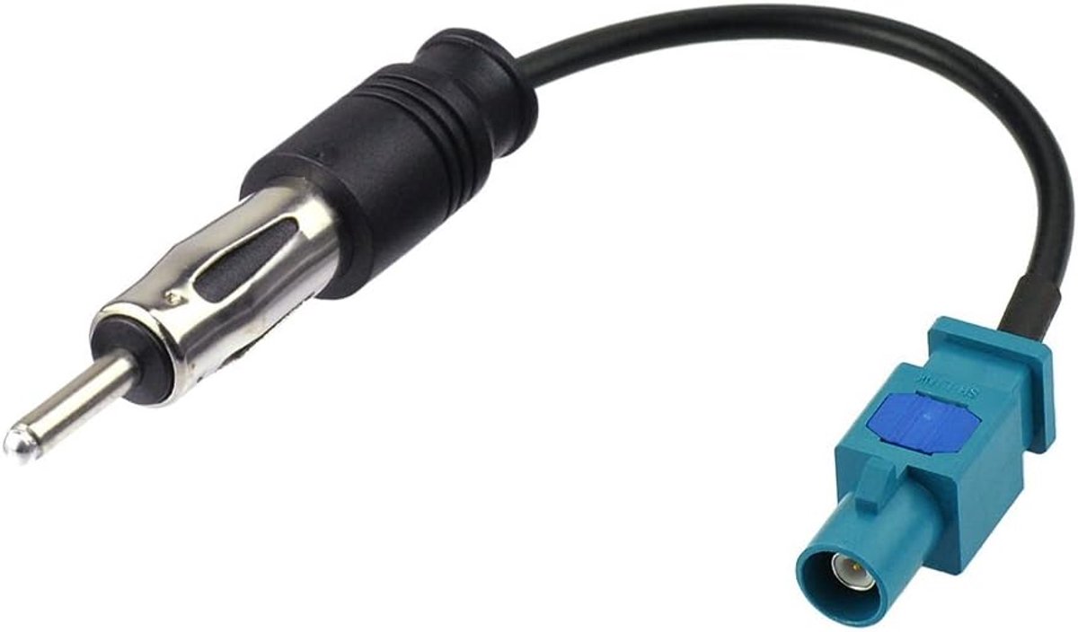 SnelShoppen - Fakra naar DIN Kabel 15cm DAB Antenne Kabel voor Auto Radio ISO Adapter Kabel Geschikt voor DAB+ FM Tuner