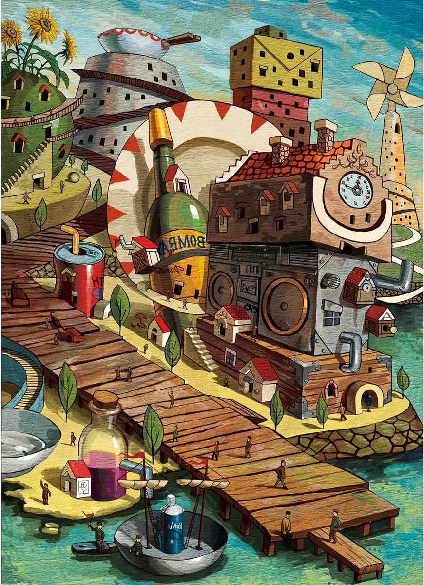 Puzzel van 500 stukjes van een wijnflesgebouw, klassieke puzzel voor volwassenen, perfect als cadeau voor puzzelliefhebbers
