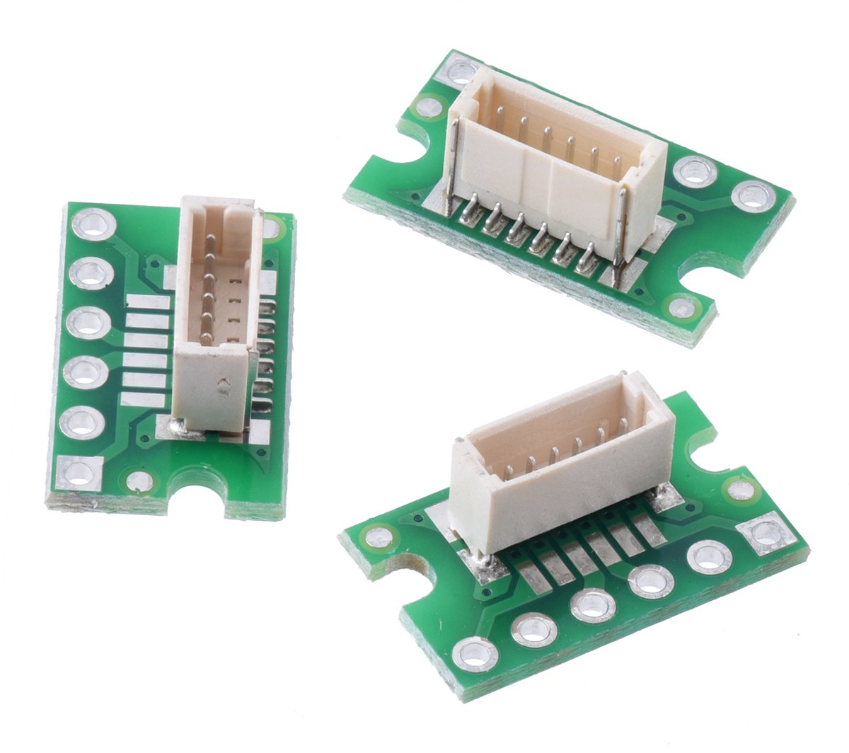 Pololu 4771 JST SH breakoutboard 6 pin male top entry 1.0 mm pitch 3 pack niet elektrisch getest breadboard adapter 2.54 mm