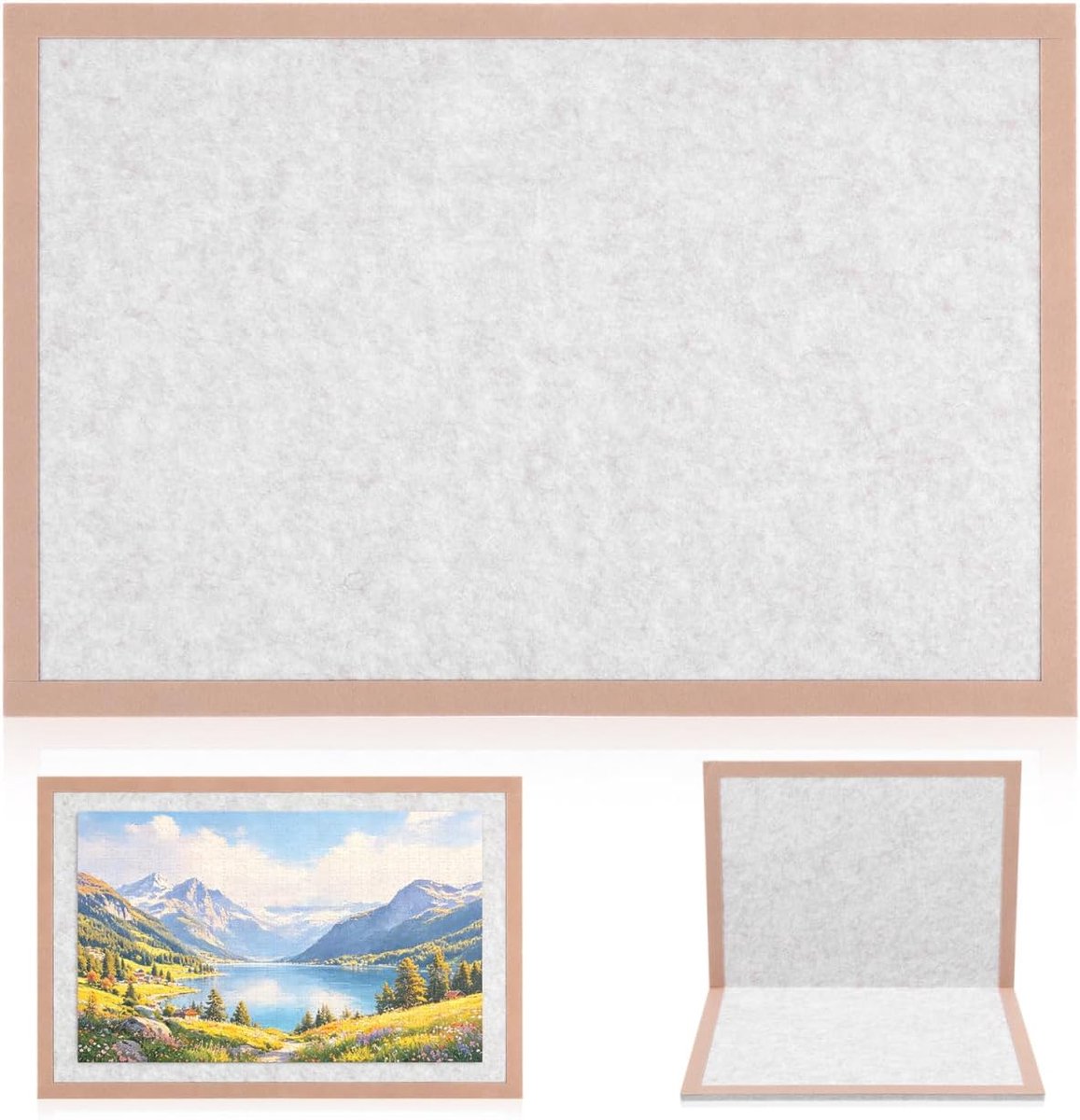 SnelShoppen - Puzzle Mat met Frame voor 500 Stukken, Vouwbaar en Draagbaar, Antislip 40 x 60 cm Voor Puzzels en Creatieve Activiteiten
