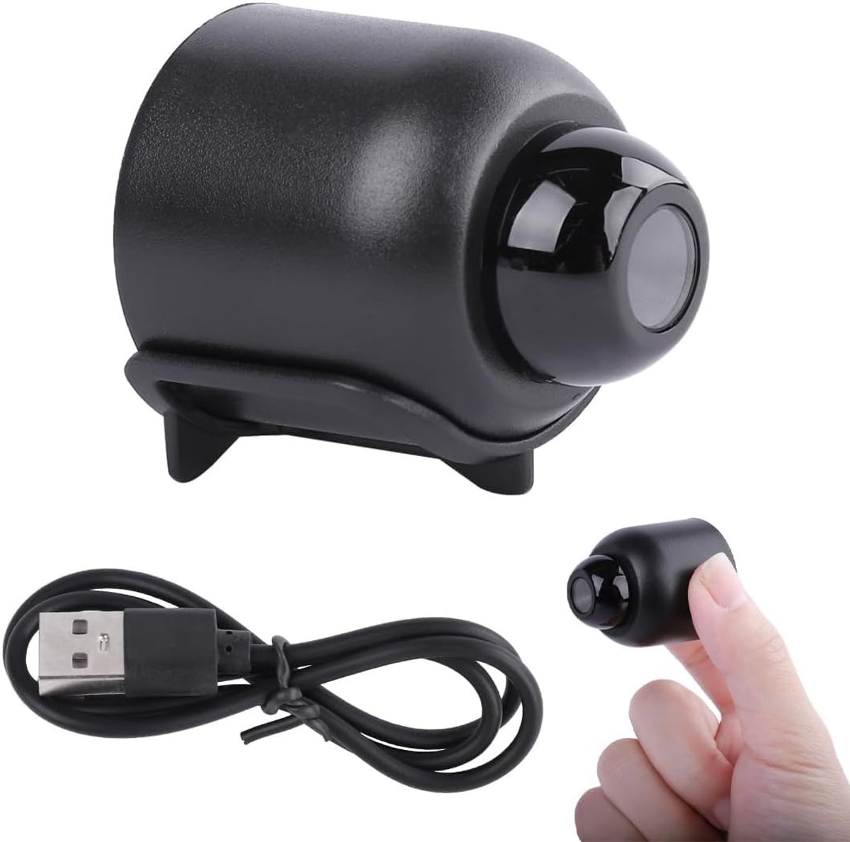SnelShoppen - HD Mini Camera met Nachtzicht, Draadloze WiFi Bewakingscamera met Live Verzendfunctie naar Mobiele Telefoon, Magnetische Mini Cam voor A