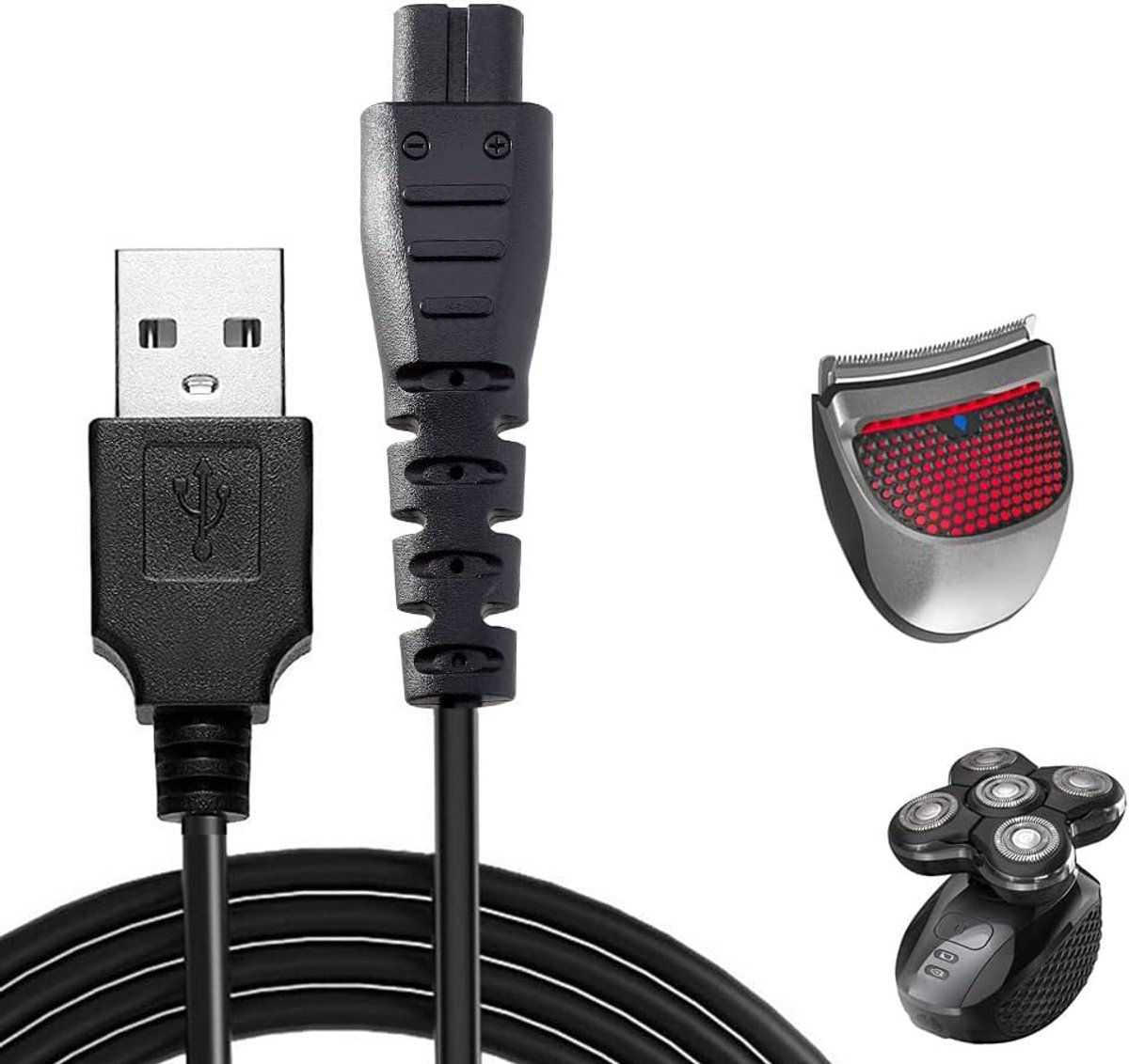 SnelShoppen - USB Oplaadkabel voor Scheerapparaat en Haartrimmer - Compatibel met XR7000 HC4250 - Duurzaam en Betrouwbaar - Ideaal voor Thuisgebruik