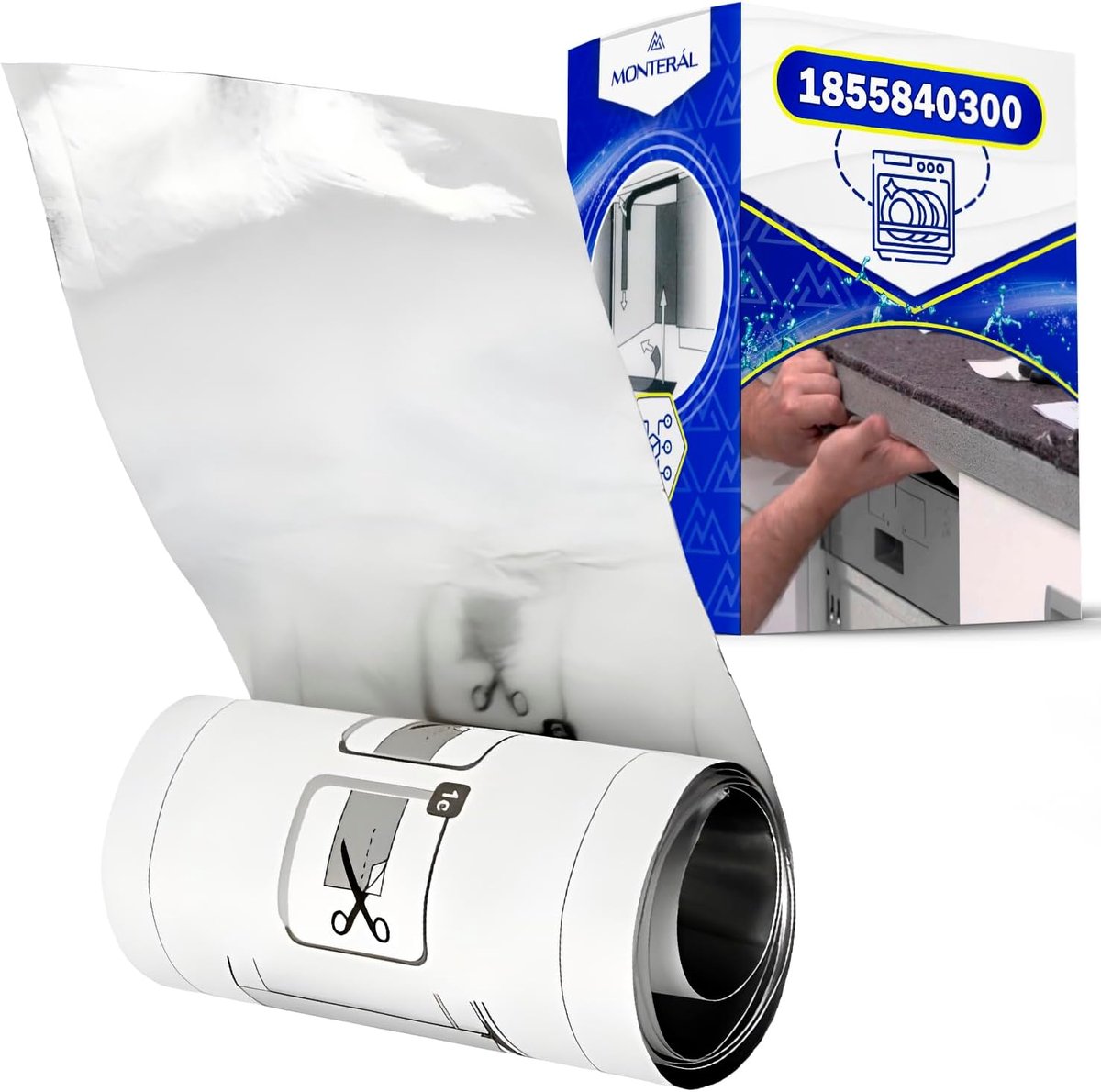 SnelShoppen - Vapor Barrier Film Werkblad Boven Vaatwasser 1855840300 - Stoomscherm Bescherming voor Keuken, Universeel, 1 Stuk