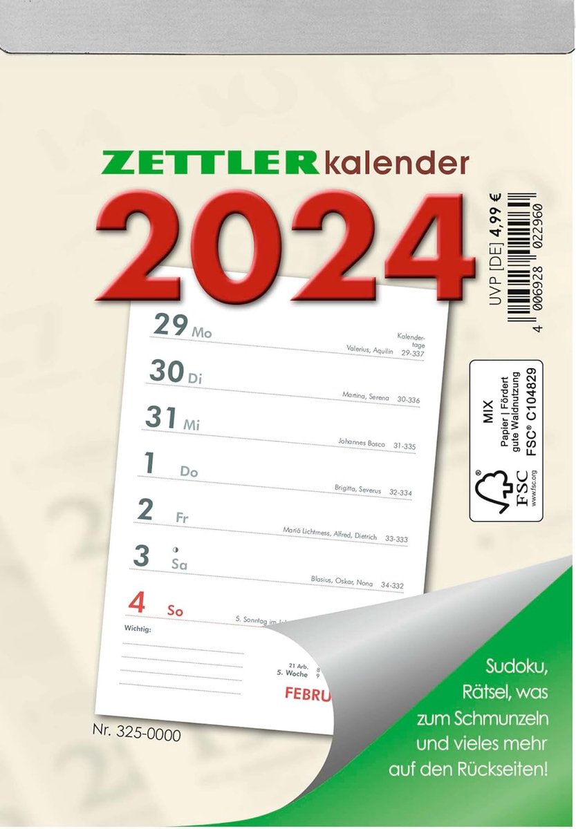 SnelShoppen - Wochenabreißkalender 2024 - 10,5x14,6 cm - Weekkalender voor Thuis, Kantoor, School - Handige Planner en Agenda - Ideaal Cadeau voor Org