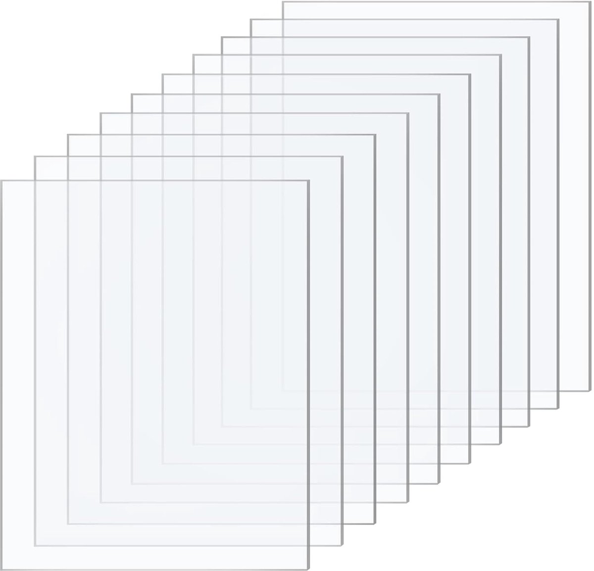 SnelShoppen - Professionele Set van 10 Ultra Heldere Acrylplaten (13 x 18cm) - 1mm Transparante Acrylaat Sheets voor Foto Frames, Projecten, Schildere