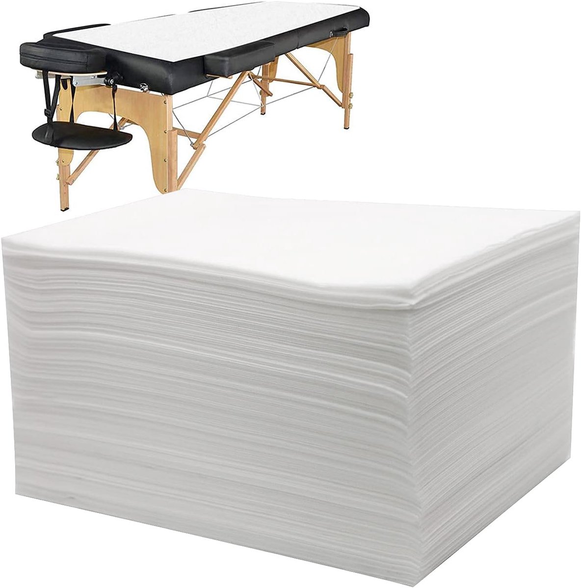 SnelShoppen - Pack van 100 Wegwerp en Aangepaste Laken 80 x 180 cm - Disposable Niet-Geweven Massage Laken voor Ziekenhuizen, Tandartsen, Hotels, Scho