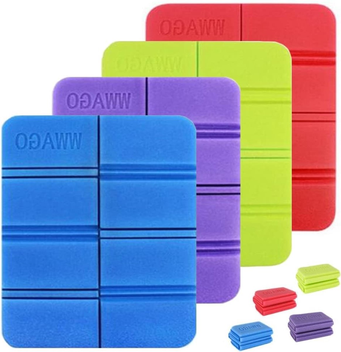 Vouwbare Zitkussens voor Buiten - Waterdicht, Thermisch en Comfortabel voor Tuin, Kamperen en Picknicken - Set van 4 Stuks