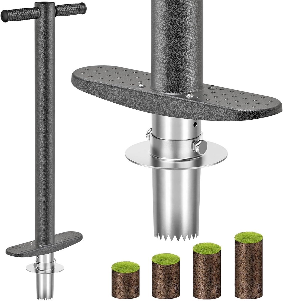 SnelShoppen - Multifunctionele Bulb Planter 91 cm - 3 Inch Lamp Transplanter met Lange Steel - Ideaal voor Tuinieren, Zaaiën, en Bodemonderzoek - Gesc