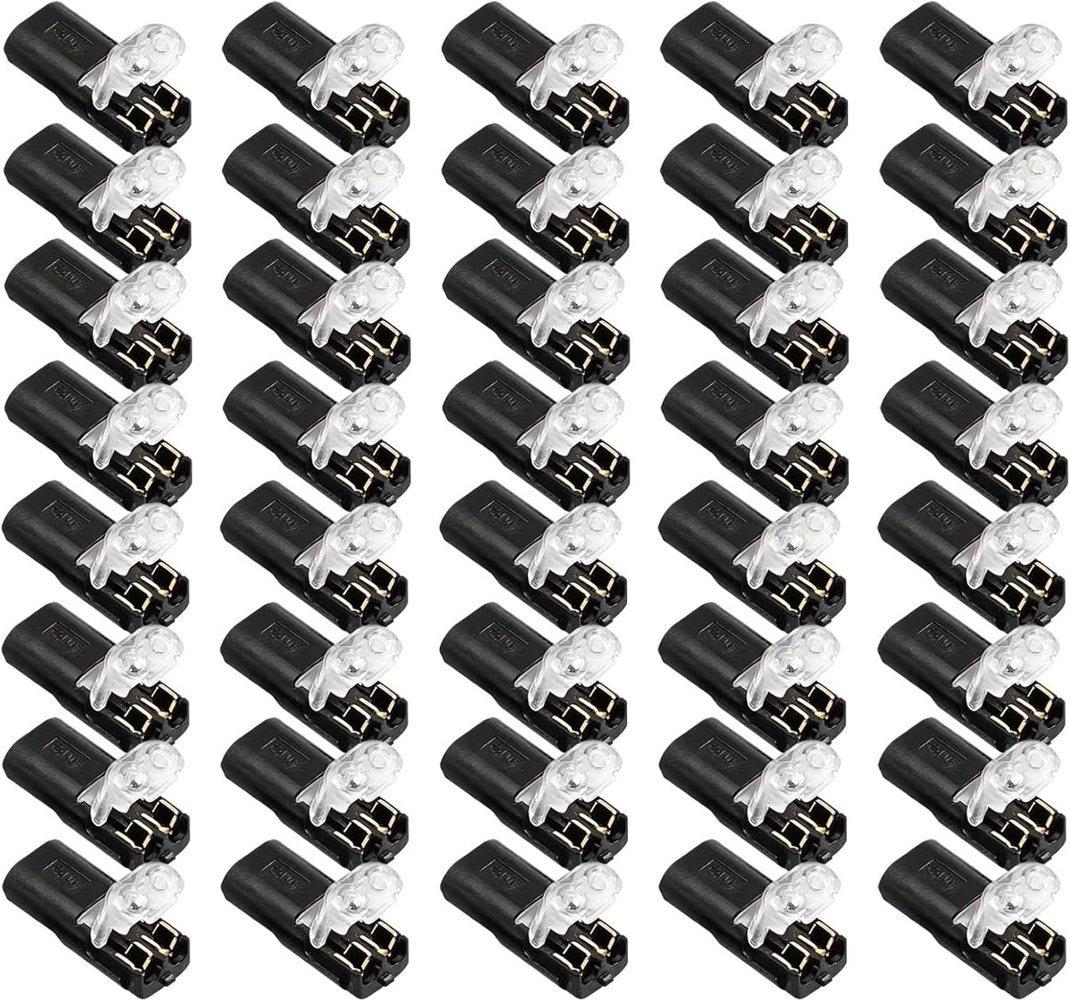 SnelShoppen - 40pcs Waterdichte 2 Draad Connector, Elektrische Connector 12V, Snelle Aansluiting voor Kabel 18-22G AWG, Ideaal voor Auto en Tuin