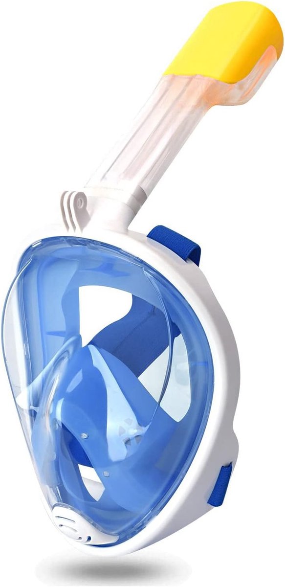 Thijox - Vitare Snorkelmasker Volledig Gezicht voor Volwassenen, 180° Zicht, Afneembare Camerabevestiging, Duikmasker met Nieuw Ademhalingssysteem, Ma