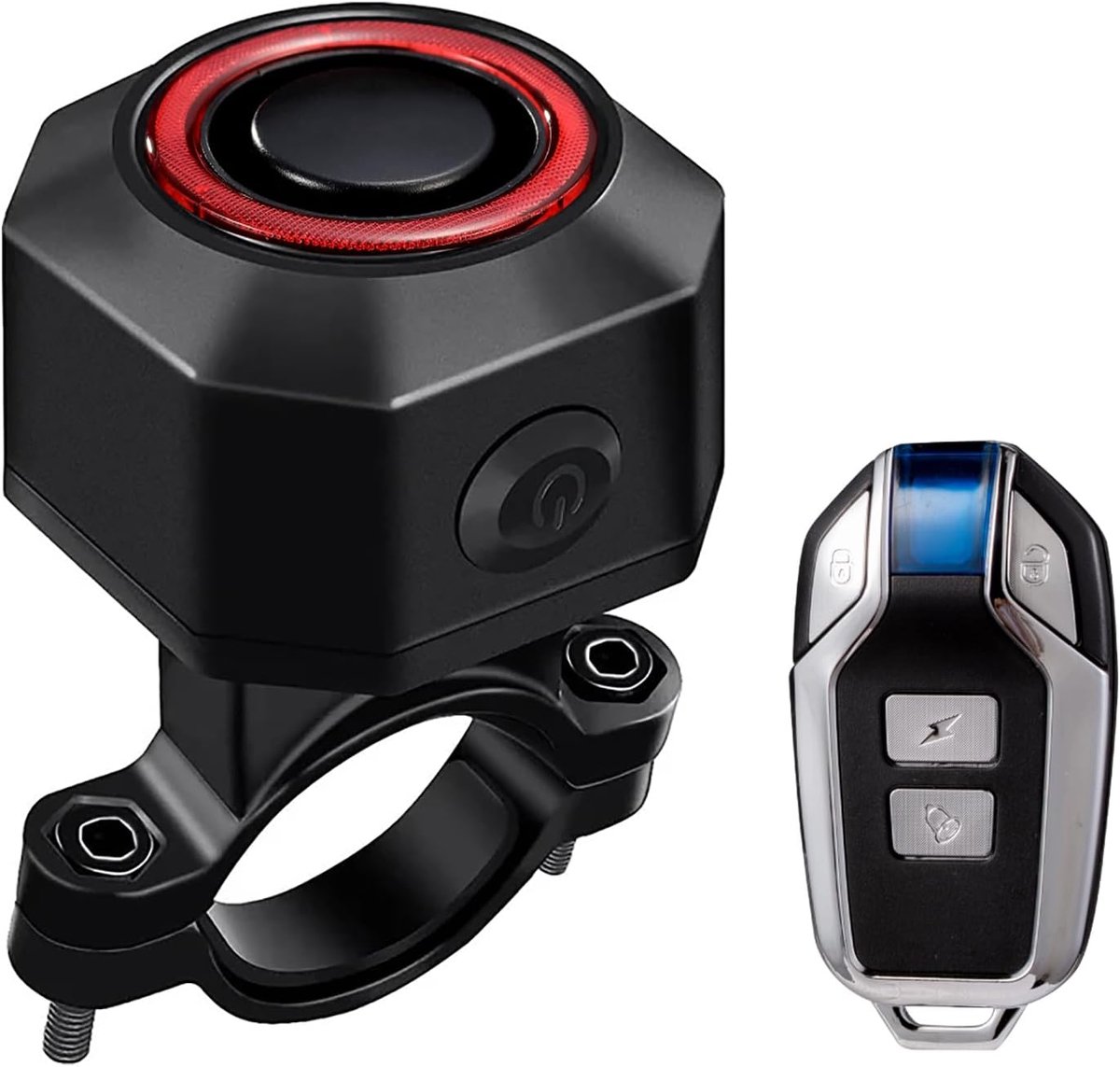 SnelShoppen - Fietsalarm Systeem Diefstalbeveiliging met Afstandsbediening, Waterdicht 110dB Geluid, Vibration Scooter Alarm, USB-C Oplaadbaar, Tot 70