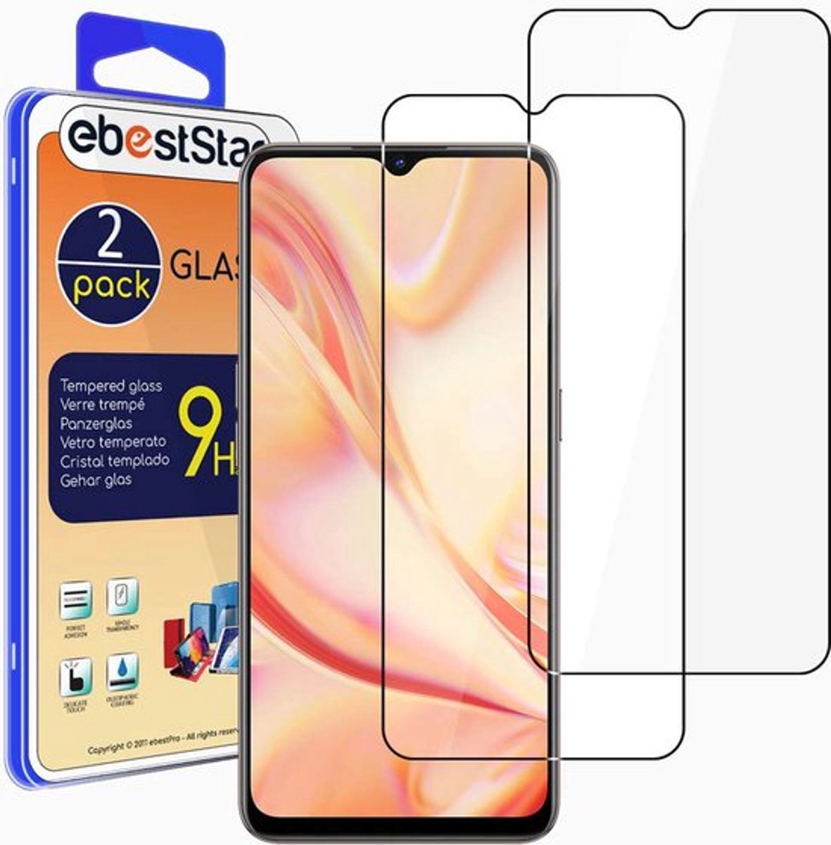 ebestStar - {2 Stuks} Gehard glas geschikt voor Oppo Find X2 Lite, Screen Protector Cover, Schermbeschermer Tempered Glass