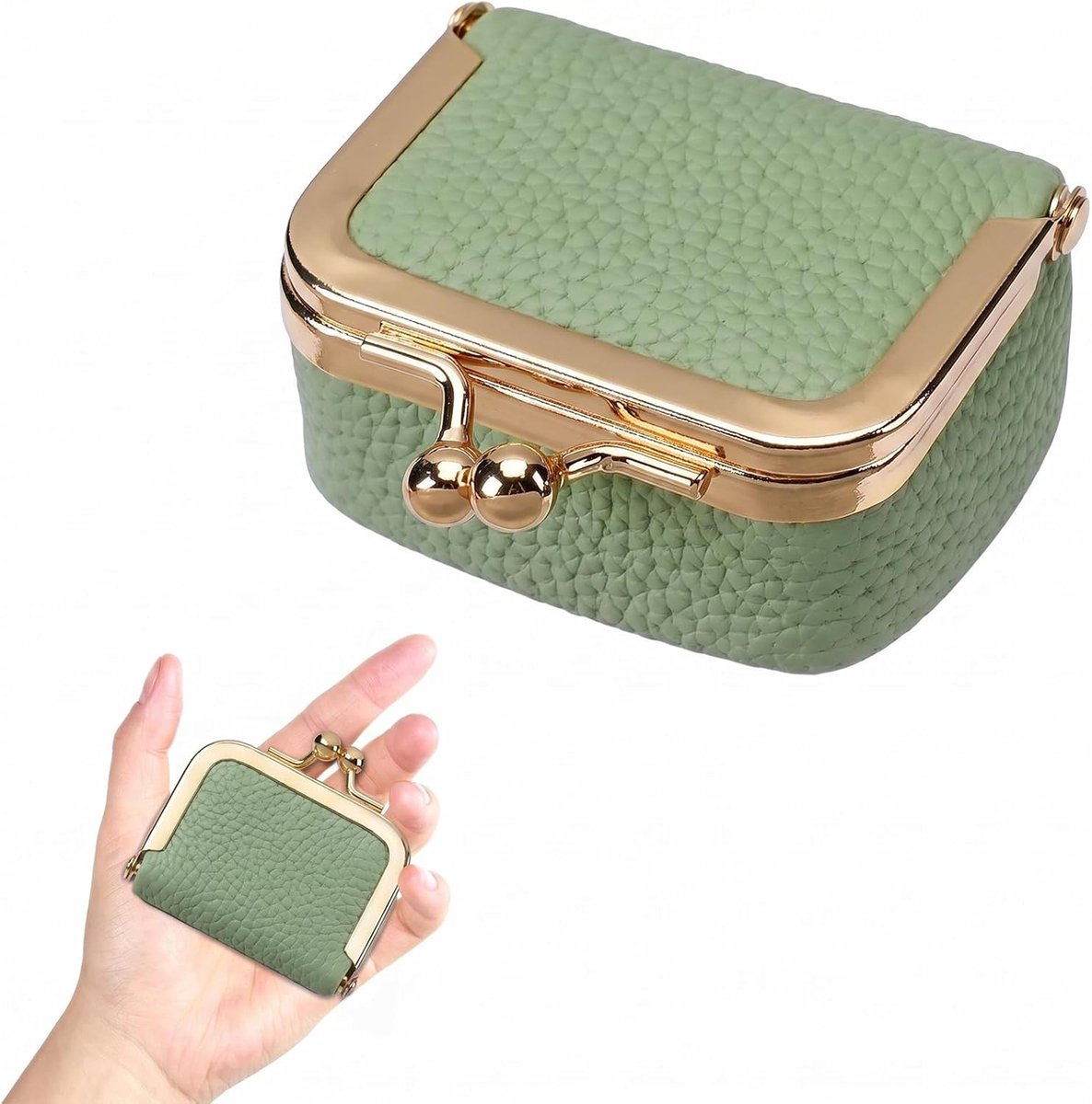 SnelShoppen - Mini Juwelendoosje van Echt Leer - Compacte Sieraden Organizer met Klinksluiting voor Kettingen, Ringen en Armbanden - Reiskoffer - Felg