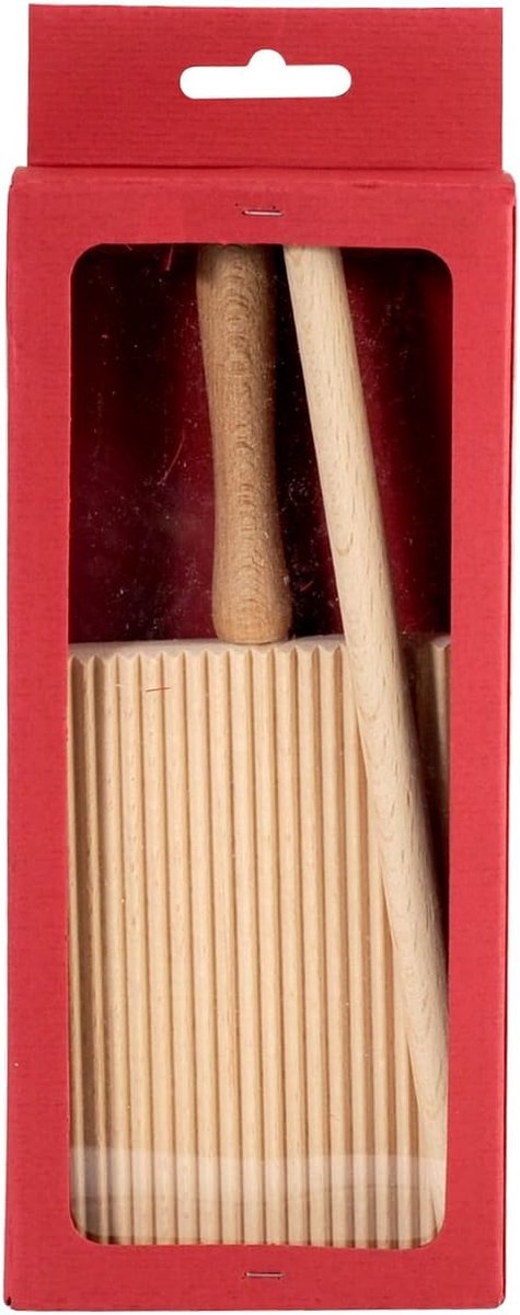 SnelShoppen - Houten Igagnocchi Frame met Garganelli Accessoire - Keuken Gereedschap van Beukenhout - 8x20 cm - Perfect voor Thuis Koken en Feestjes van Snelshoppen — afbeelding 4