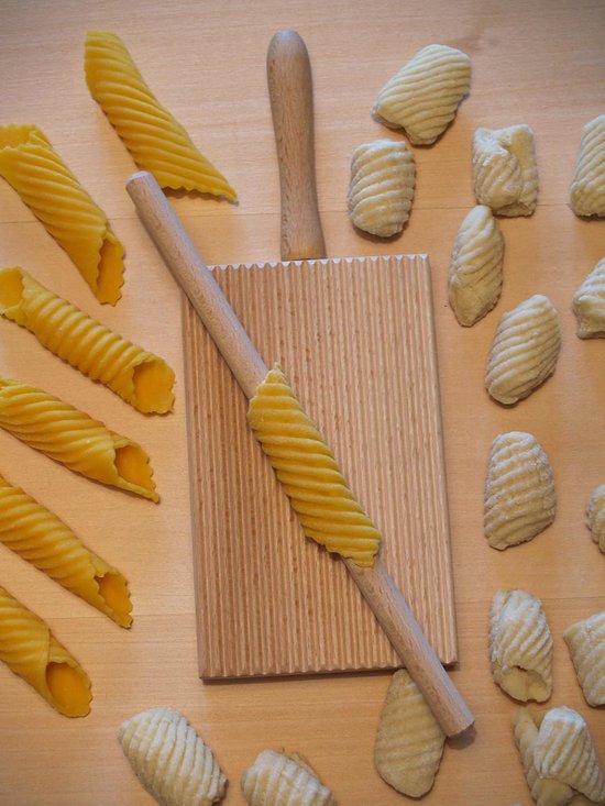 SnelShoppen - Houten Igagnocchi Frame met Garganelli Accessoire - Keuken Gereedschap van Beukenhout - 8x20 cm - Perfect voor Thuis Koken en Feestjes van Snelshoppen — afbeelding 3