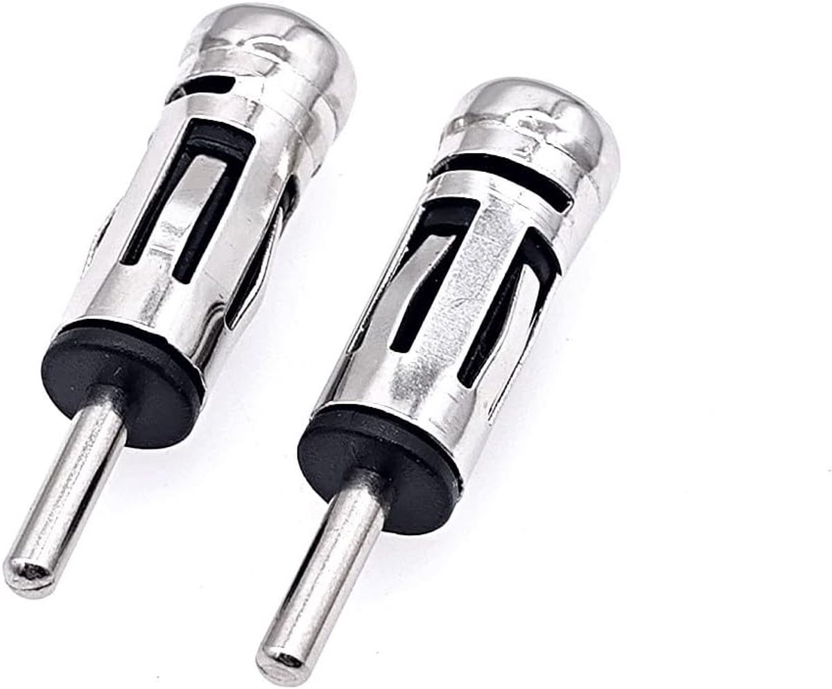 SnelShoppen - 2pcs ISO naar DIN Plug Adapter voor Auto Radio Antenne, Eenvoudige Installatie, Geschikt voor FM Radio, Auto Accessoires