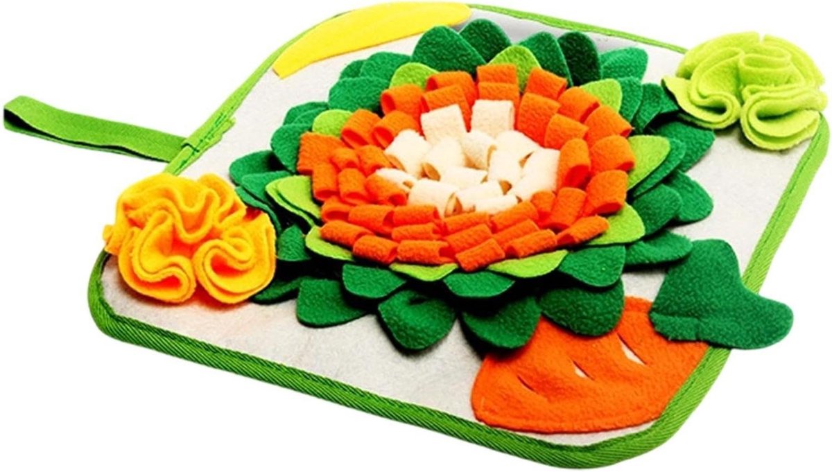 Snuffelmat Konijn - Huisdier Puzzelmat - Voer Zoeken - Bevordert Langzaam Eten - 32 x 15 x 2 cm