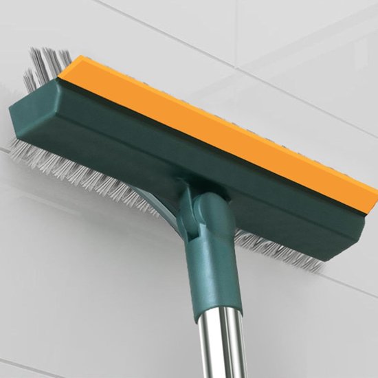 Schrobbezem V-vorm - Vloerborstel Dekschrobber - Vloeren Schoonmaken - Roterende Kop - 111 x 22 cm - Niet gespecificeerd — afbeelding 2