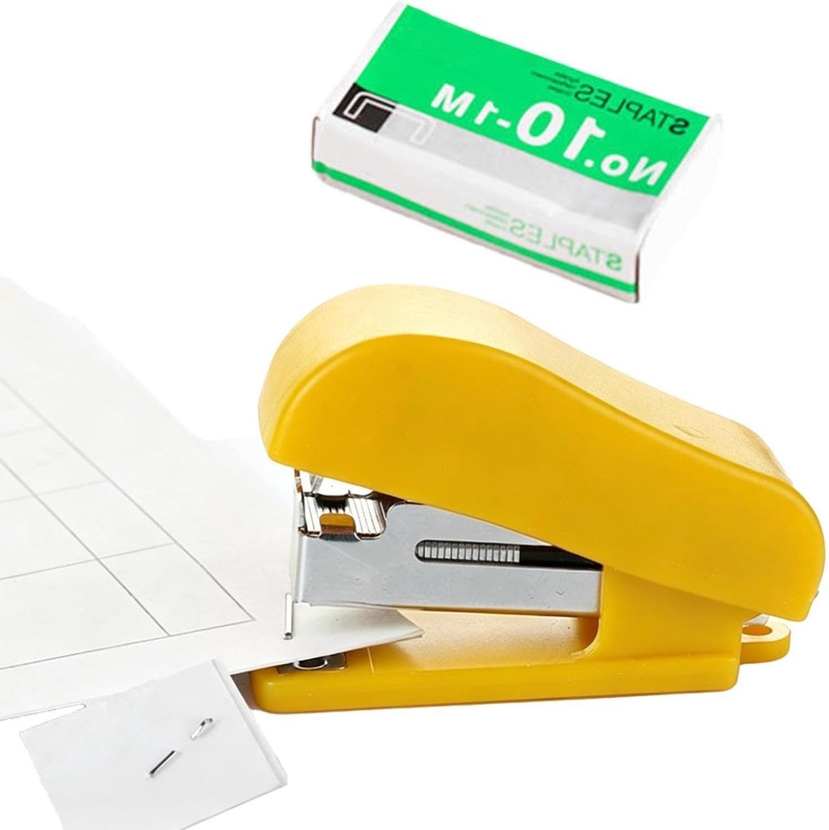 Mini Nietmachine - Compacte Nietmachine - Papier Binden - Ruimtebesparend Ontwerp - 4 x 4 x 1.5 cm - Willekeurige Kleuren