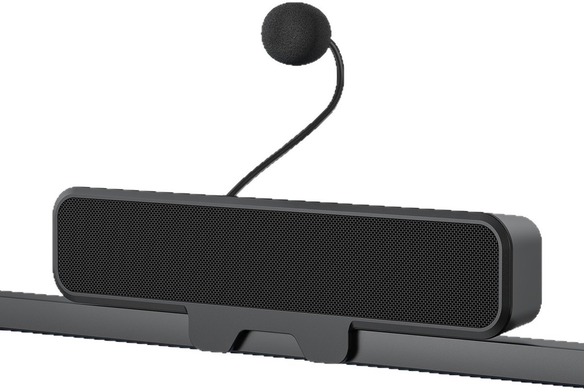longziming - Gaming Speakers - PC Luidsprekers - Desktop Luidsprekers - Afneembaar Unidirectioneel Microfoon - Eenvoudige Een-Knop-Stummschakeling - ABS Kunststof - Stereo-Geluid Met Versterkt Basbereik - 1 Stuk
