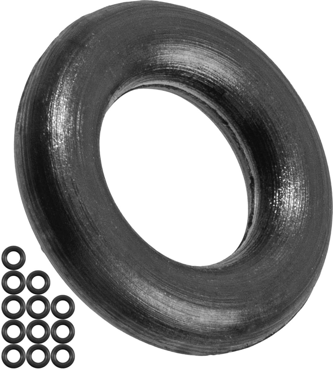 12 stuks, Ad Ø 8 mm, diameter diameter 4 mm, dikte 2 mm, zwart, van