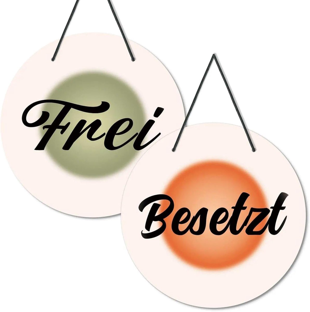 Decor Pvc statusbord vrij/bezet – rond deurbordje aan beide zijden