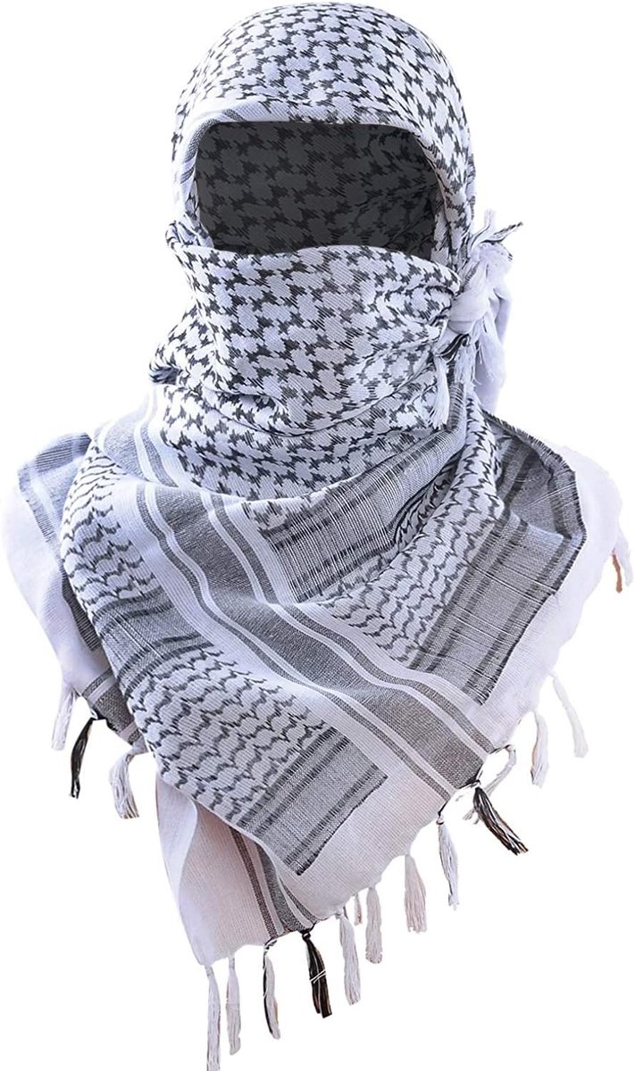 Militaire Shemagh Tactische Desert Sjaal, 100 katoen, Keffiyeh sjaal