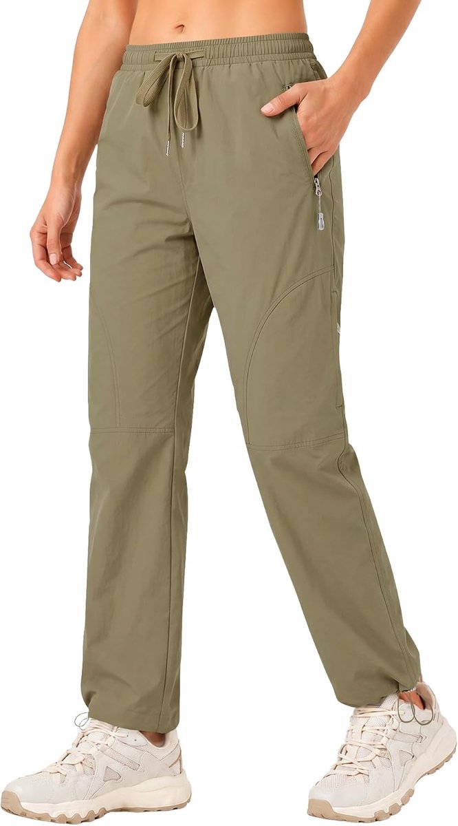 Wandelbroek voor dames, cargobroek, licht, sneldrogend, ademend, zomer, outdoor, trekkingbroek met ritssluiting