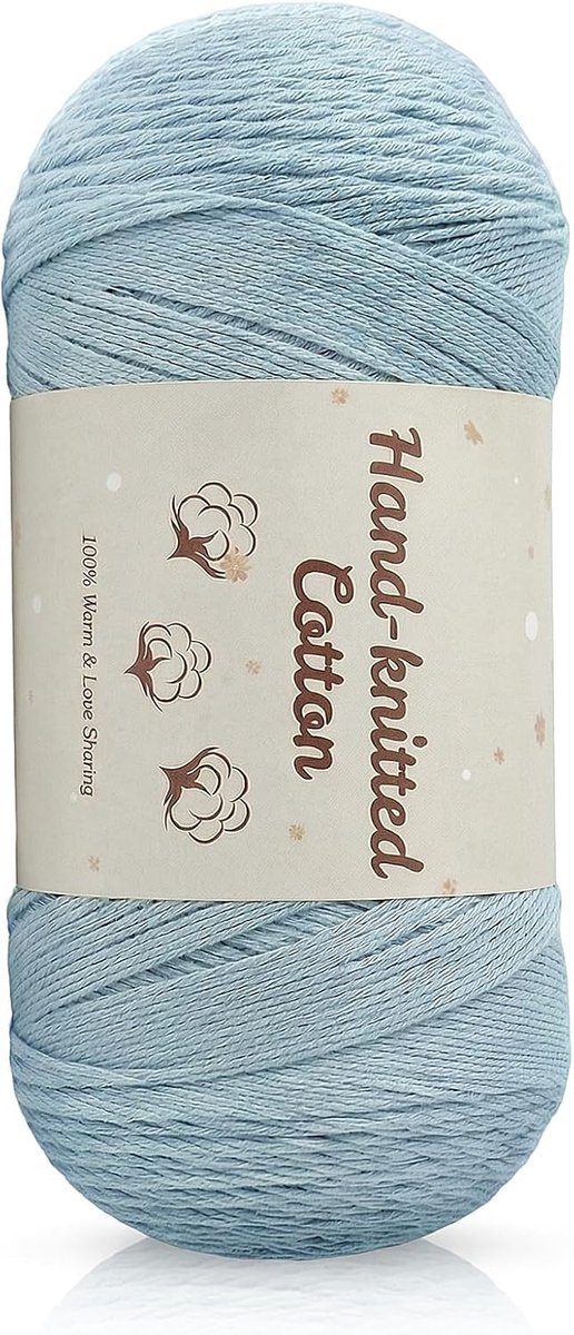 ilauke 275 g katoen om te haken blauw 900 m haakwol katoen 100