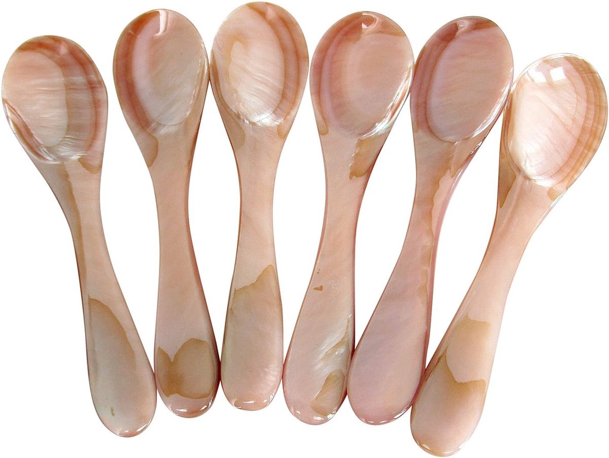 Set Van 6 Stuks Kaviaar Lepel Van Parelmoer Kaviaar Lepeltjes