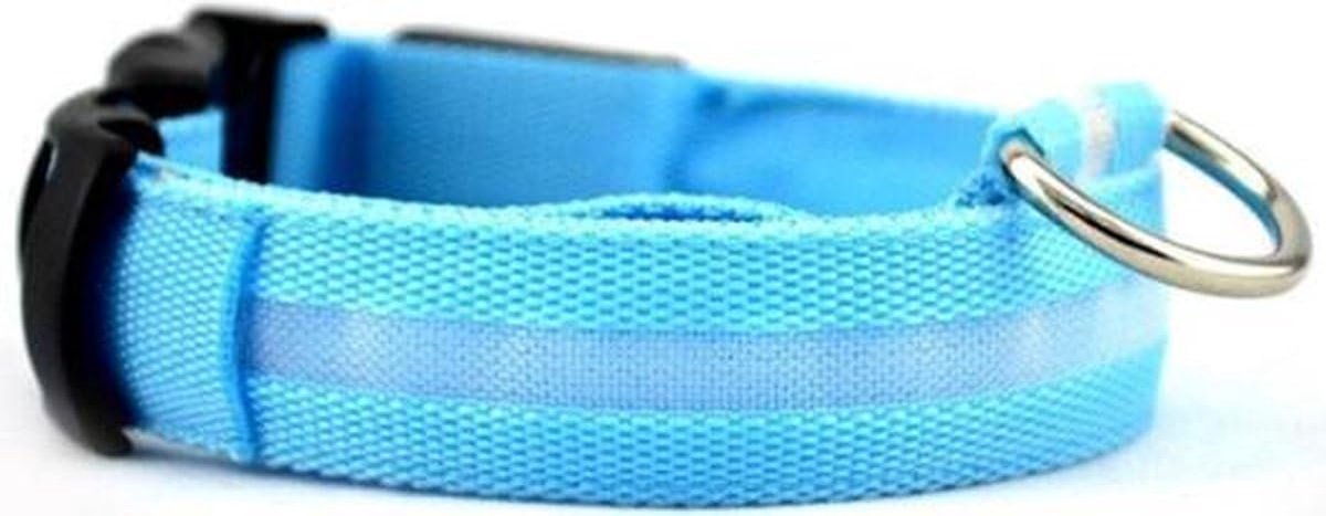 *** Verlicht je hond's avonds met de Blauwe LED halsband - Maat S - 3 standen - Voor veilige wandelingen in het donker - Van halsband tot tuigje - LED verlichting voor jouw trouwe viervoeter van