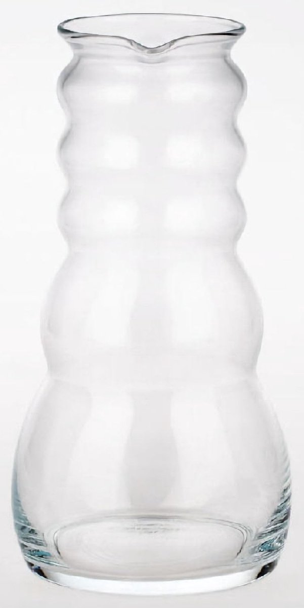 Waterkaraf met bloem van het leven wit – 1 l – mondgeblazen