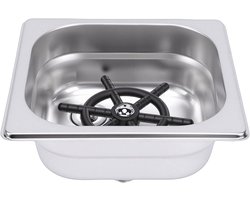 Automatische Bekerwasser - Glazen Spoeler - Snel Beker Reinigen - Inbouw Ontwerp - 19 x 18 x 13 cm - Zilver