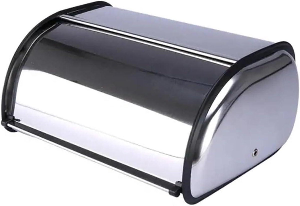 Broodtrommel Roestvrij Staal - Broodbak Opslag - Brood Vers Houden - Goede Luchtcirculatie - 30 x 16 x 18 cm