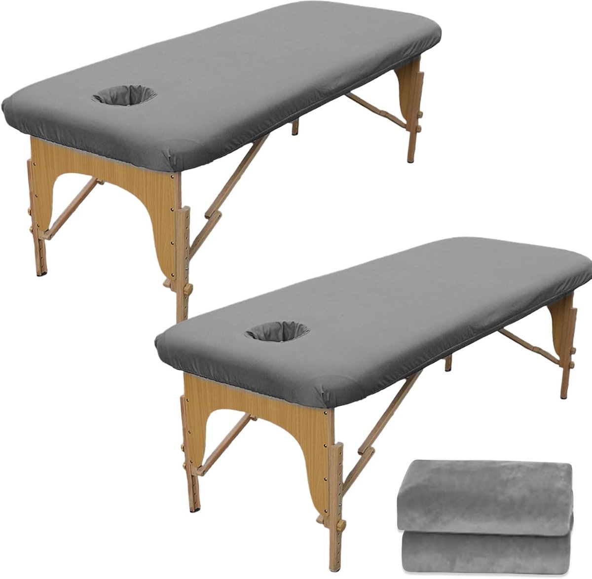 Massage Stoelhoes 80 x 190 cm - Stretchhoes met Gat - Vuilafstotend - Wasbare Beauty Duvet Cover - SnelShoppen