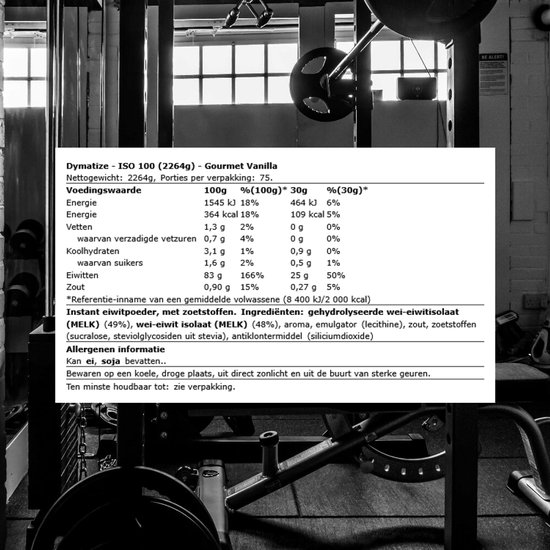 Dymatize ISO-100 Hydrolyzed - Eiwitpoeder / Eiwitshake - 2200 gram - Vanille — afbeelding 2