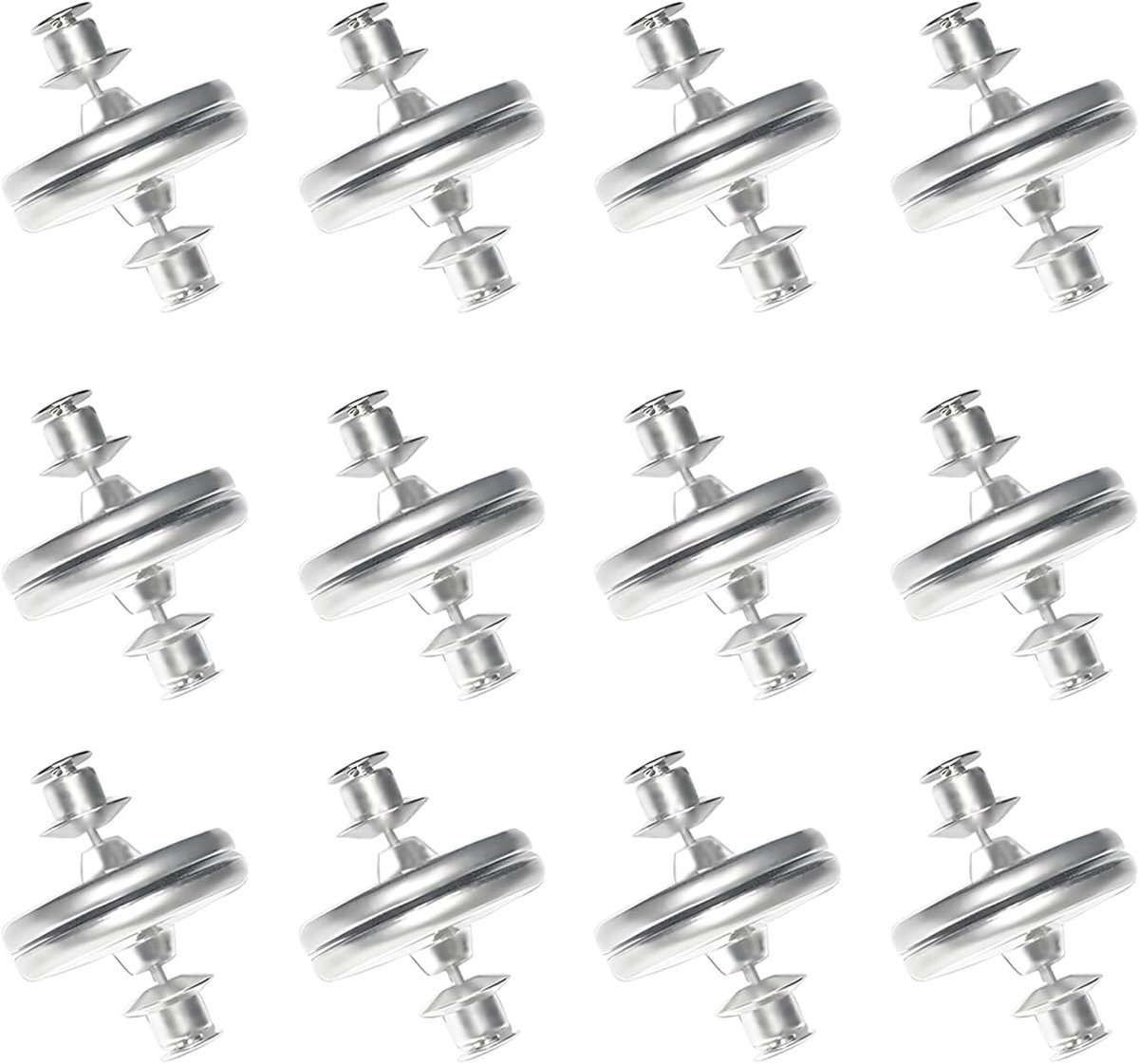 SnelShoppen - 12 Paar Gordijnmagneten, 20mm Rond, Sterke Magnetische Sluiting voor Gordijnen, Gordijnstopper Zonder Boren, Douchegordijn, Gewogen voor
