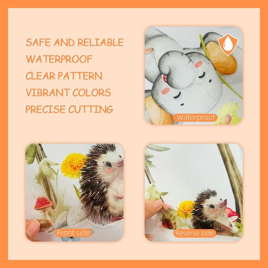 VVGoods - Bosdieren muurstickers met dennenboom en vos voor babykamer en kinderkamer decoratie — afbeelding 3